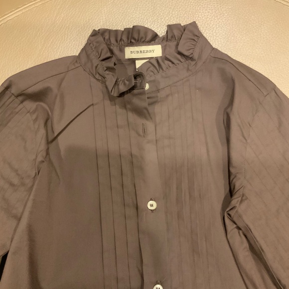 Burberry girls 10 yo button down shirt embroidered logo - Picture 2 of 4